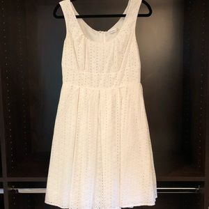 White eyelet lace dress by Calvin Klein